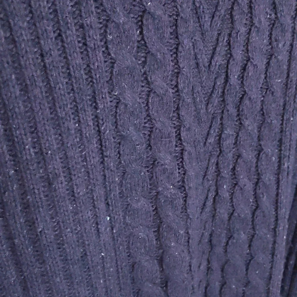 GeorgelPurple Turtleneck Sweater Dress With Cold Shouldered Sleeve Acrylic Blend - Picture 3 of 14